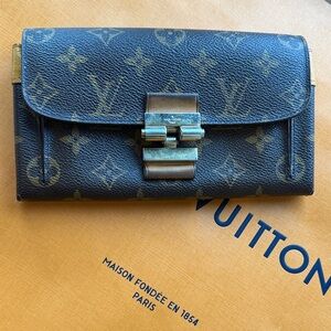 Louis Vuitton Black and Gold Monogram Clutch/wallet